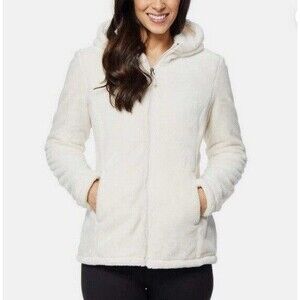 NWT 32 Degrees Ladies Super Soft Plush Hooded Jacket Cream Size XL